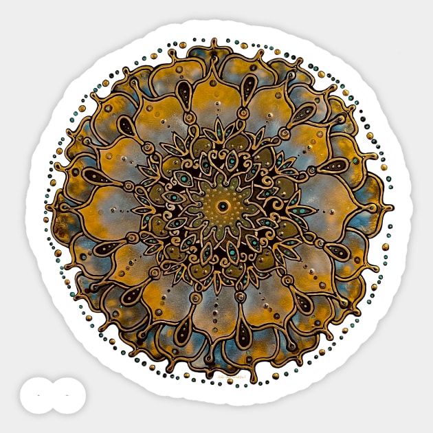 Cosmic Sunflower Starseed Sticker by Julie Ann Stricklin